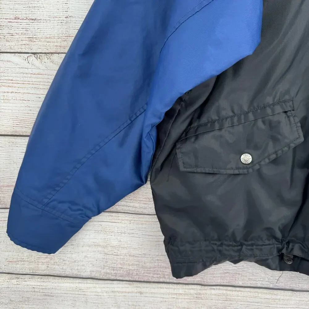 Vintage Rusty Thermolite Quilt Lined Insulated Jacket Mens Medium Blue Black‎